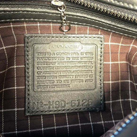 1999 COACH Bleecker Tweed Satchel Bag in Gray and Black made in USA - Picture 7 of 14